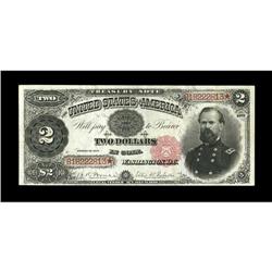 Fr. 358 $2 1891 Treasury Note Very Fine-Extremely Fine. 