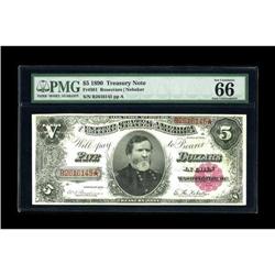 Fr. 362 $5 1891 Treasury Note PMG Gem Uncirculated 66 E 