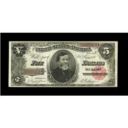 Fr. 363 $5 1891 Treasury Note Extremely Fine. Nice marg 