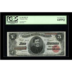 Fr. 364 $5 1891 Treasury Note PCGS Very Choice New 64PP 