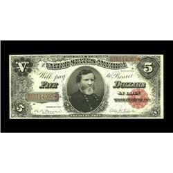 Fr. 364 $5 1891 Treasury Note Choice New. The margins a 