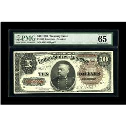 Fr. 367 $10 1890 Treasury Note PMG Gem Uncirculated 65 