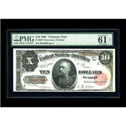 Fr. 369 $10 1891 Treasury Note PMG Net Uncirculated 61. 