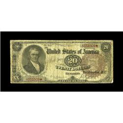 Fr. 372 $20 1890 Treasury Note Very Good. This $20 saw 