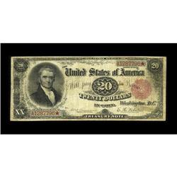 Fr. 374 $20 1890 Treasury Note Fine. This is the highes 