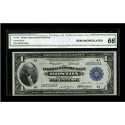 Fr. 708 $1 1918 Federal Reserve Bank Note CGA Gem Uncir 