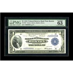 Fr. 708 $1 1918 Federal Reserve Bank Note PMG Choice Un 