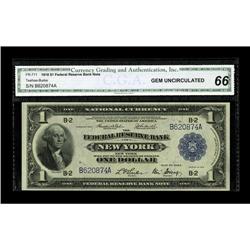 Fr. 711 $1 1918 Federal Reserve Bank Note CGA Gem Uncir 