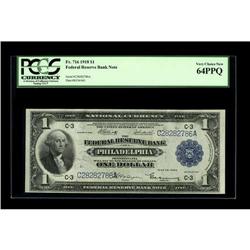 Fr. 716 $1 1918 Federal Reserve Bank Note PCGS Very Cho 
