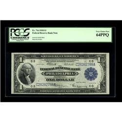 Fr. 716 $1 1918 Federal Reserve Bank Note PCGS Very Cho 