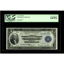 Fr. 716 $1 1918 Federal Reserve Bank Note PCGS Very Cho 