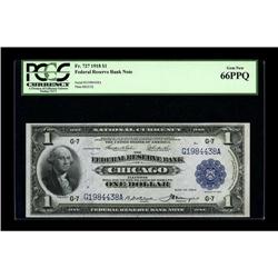 Fr. 727 $1 1918 Federal Reserve Bank Note PCGS Gem New 