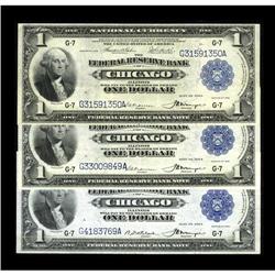 Fr. 727, Fr. 728 $1 1918 Federal Reserve Bank Notes Thr 