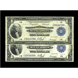 Fr. 734 $1 1918 Federal Reserve Bank Notes Two examples 