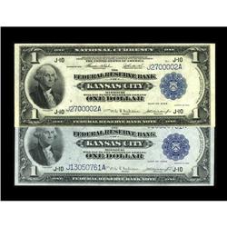 Fr. 737, Fr. 738 $1 1918 Federal Reserve Bank Notes Abo 
