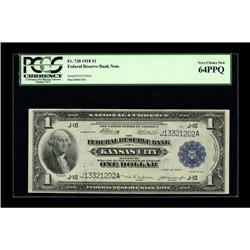 Fr. 738 $1 1918 Federal Reserve Bank Note PCGS Very Cho 