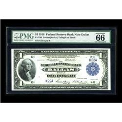 Fr. 740 $1 1918 Federal Reserve Bank Note PMG Gem Uncir 