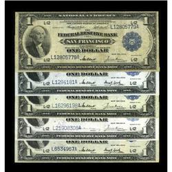 Fr. 743 (2), Fr. 744, Fr. 745, Fr. 746 $1 1918 Federal 