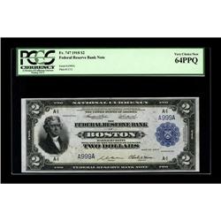 Fr. 747 $2 1918 Federal Reserve Bank Note PCGS Very Cho 