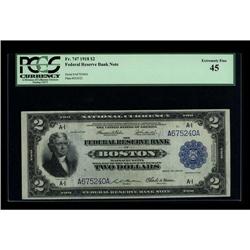 Fr. 747 $2 1918 Federal Reserve Bank Note PCGS Extremel 