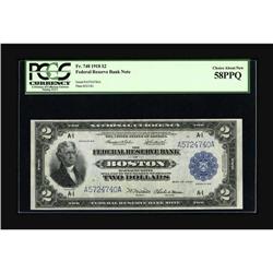 Fr. 748 $2 1918 Federal Reserve Bank Note PCGS Choice A 