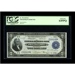 Fr. 753 $2 1918 Federal Reserve Bank Note PCGS Choice N 