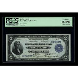 Fr. 754 $2 1918 Federal Reserve Bank Note Courtesy Auto 