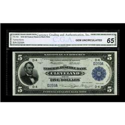 Fr. 785 $5 1918 Federal Reserve Bank Note CGA Gem Uncir 