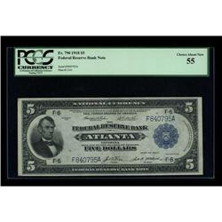 Fr. 790 $5 1918 Federal Reserve Bank Note PCGS Choice A 