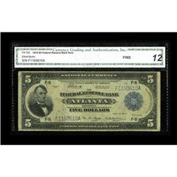 Fr. 792 $5 1918 Federal Reserve Bank Note CGA Fine 12. 