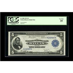 Fr. 806 $5 1915 Federal Reserve Bank Note PCGS Very Fin 