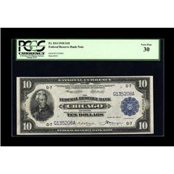 Fr. 814 $10 1918 Federal Reserve Bank Note PCGS Very Fi 