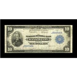 Fr. 816 $10 1915 Federal Reserve Bank Note About Fine. 