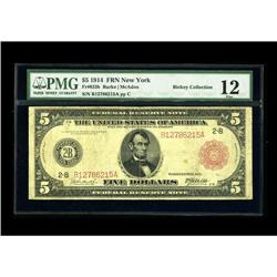 Fr. 833b $5 1914 Red Seal Federal Reserve Note PMG Fine 