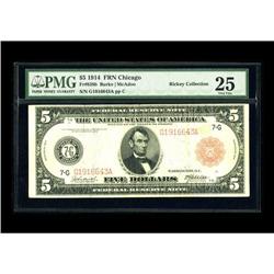 Fr. 838b $5 1914 Red Seal Federal Reserve Note PMG Very 