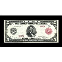 Fr. 841a $5 1914 Red Seal Federal Reserve Note Very Fin 