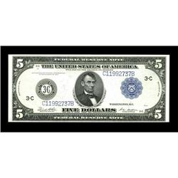 Fr. 855c $5 1914 Federal Reserve Note Choice New. A hig 