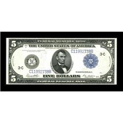 Fr. 855c $5 1914 Federal Reserve Note Choice New. One o 