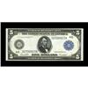 Image 1 : Fr. 859a $5 1914 Federal Reserve Note About New. A ligh 