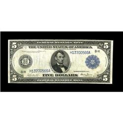 Fr. 873 $5 1914 Federal Reserve Note Very Fine. Here is 