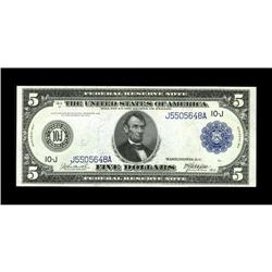 Fr. 880 $5 1914 Federal Reserve Note Choice New. The fi 