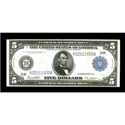 Fr. 887a $5 1914 Federal Reserve Note Gem New. When thi 