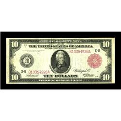 Fr. 893b $10 1914 Red Seal Federal Reserve Note Very Fi 