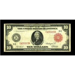 Fr. 894a $10 1914 Red Seal Federal Reserve Note Fine. T 