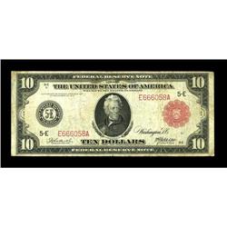 Fr. 896b $10 1914 Red Seal Federal Reserve Note Fine. L 