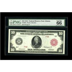 Fr. 897a $10 1914 Red Seal Federal Reserve Note PMG Gem 