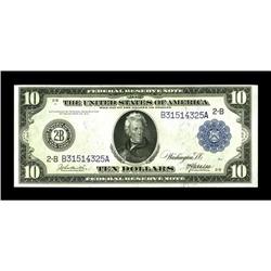 Fr. 908 $10 1914 Federal Reserve Note About New. Cerrta 