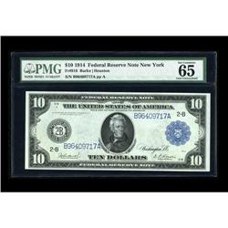 Fr. 910 $10 1914 Federal Reserve Note PMG Gem Uncircula 