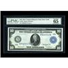 Image 1 : Fr. 910 $10 1914 Federal Reserve Note PMG Gem Uncircula 