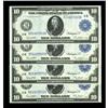 Image 1 : Fr. 911a $10 1914 Federal Reserve Notes Cut Sheet of Fo 